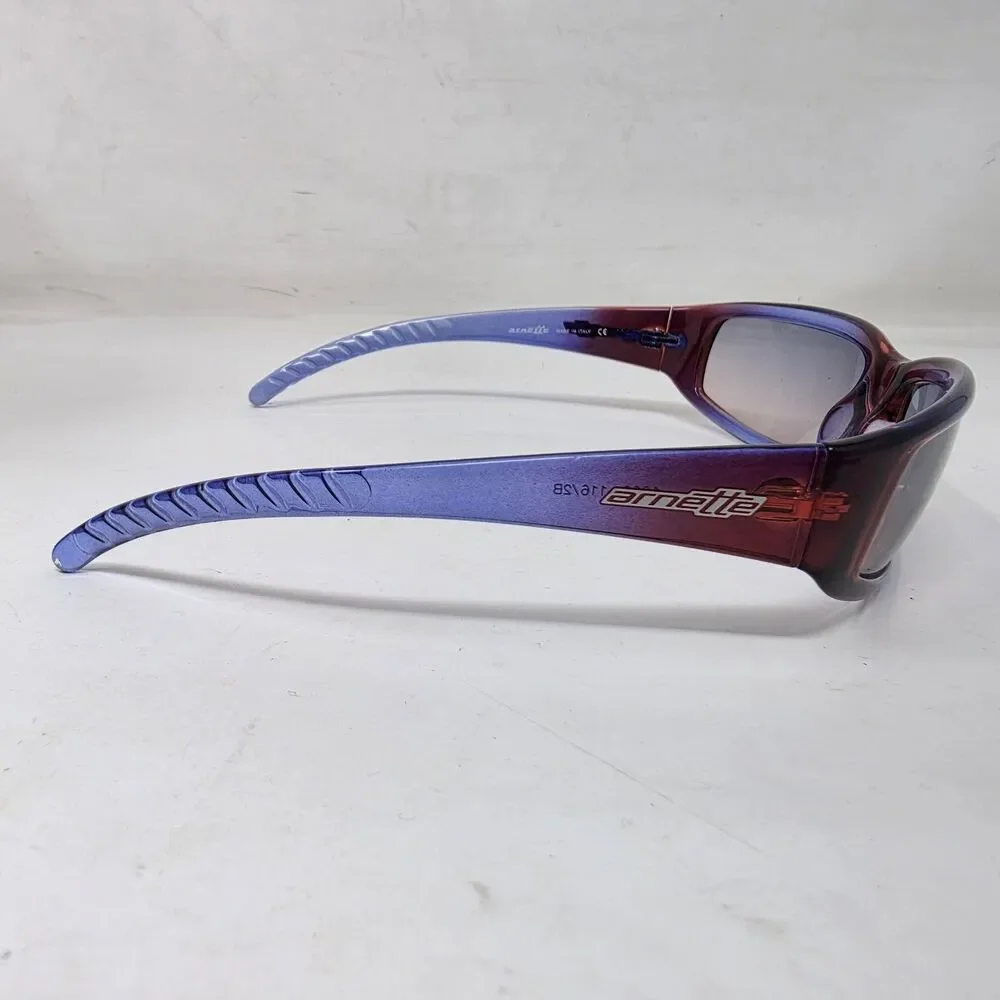 Vtg Arnette Sunglasses Red and Blue Frames and Lenses 4009-116/2B Made In Italy